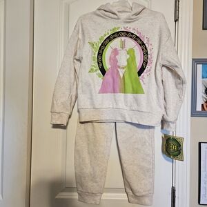 WICKED girls Hoodie and Sweatpants Set with Colorful Graphic